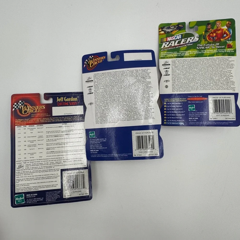 Winner's Circle NASCAR‎ Diecast Car Lot 3pc Hasbro Jeff Gordon Tony Stewart NIP